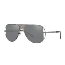 Kính Mát Nam Versace Grecamania Pilot Sunglasses O2212-O10016G57_RTU_TU_ONUL Màu Xám Bạc