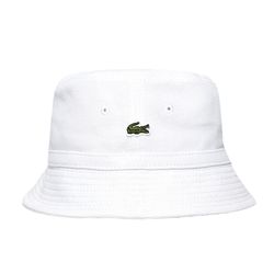 Mũ Lacoste Cotton Pique Bucket Hat In Màu Trắng