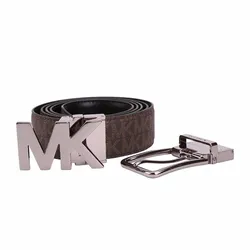 Set Thắt Lưng Nam Michael Kors MK 4 In 1 Belt Box Màu Nâu Đen