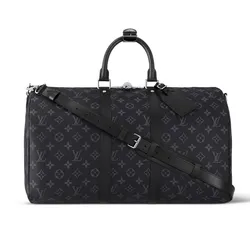 Túi Đựng Đồ Nam Louis Vuitton LV Keepall Bandouliere Bag 45 M40569 Màu Đen Xám