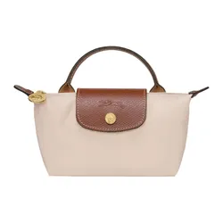 Túi Xách Nữ Longchamp Le Pliage Original Pouch With Handle Màu Be Nâu