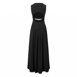 Váy Xòe Nữ Weird Market Sport Top Backless Dress Black Màu Đen