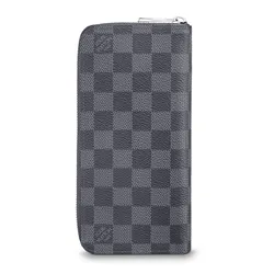 Ví Nam Louis Vuitton LV Zippy Wallet Vertical N63095 Màu Xám Đen