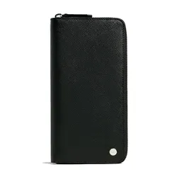 Ví Nam Pedro Oliver Embossed Leather Zip-Around Wallet 16500023 Màu Đen