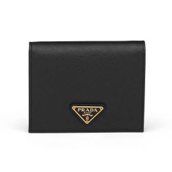 Ví Nữ Prada Small Saffiano Leather Wallet 1MV021_QHH_F0002 Màu Đen