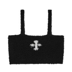 Áo Ngực Nữ SMFK Tank Top Black Knitted With Vintage Logo UTK03B Màu Đen