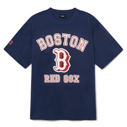 Áo Phông MLB Varsity Overfit Boston Red Sox Tshirt 3ATSV0233-43NYS Màu Xanh Navy Size S