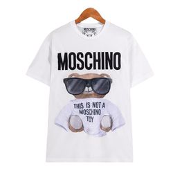 Áo Phông Moschino Logo And Teddy Bear T-Shirt T070252402001 Màu Trắng Size XS
