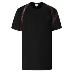 Áo Phông Nam Alexander McQueen Black With Logo Tape Harness Tshirt 659607/QUX061000 Màu Đen
