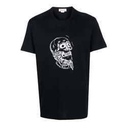 Áo Phông Nam Alexander McQueen Skull T-Shirt 687715QSZ87 Màu Đen Size XS