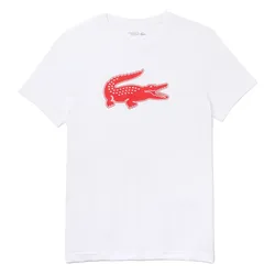 Áo Phông Nam Lacoste Men's SPORT 3D Print Crocodile Breathable Jersey T-Shirt TH2042B6C Màu Trắng Size 5