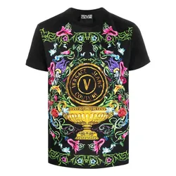 Áo Phông Nam Versace Jeans Couture T-Shirt 74GAH6SGJS174G89 Màu Đen Họa Tiết Size S