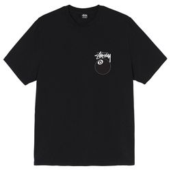 Áo Phông Unisex Stussy Ball 8 Tee Tshirt Black Màu Đen