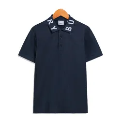Áo Polo Nam Burberry Logo 80172001005 Màu Xanh Navy Size XS