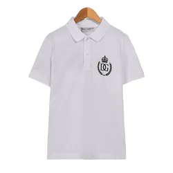 Áo Polo Nam Dolce & Gabbana D&G Tag Vương Miện G8QO4TG7I7QW0800 Màu Trắng Size 48