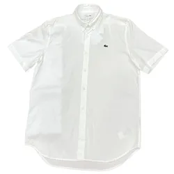 Áo Sơ Mi Cộc Tay Nam Lacoste Men's Shirt Màu Trắng Size 40