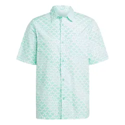 Áo Sơ Mi Nam Adidas Graphics Monogram Allover Print Shirt HZ4161 Màu Xanh Green Size S