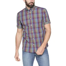 Áo Sơ Mi Nam Carrera Jeans Short Sleeved Shirt 213C1230A_D42 Kẻ Ca Rô Phối Màu Size M