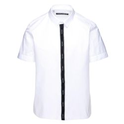 Áo Sơ Mi Nam Dolce & Gabbana D&G White With Tape Black G5FG3T FU5GK W0800 Màu Trắng