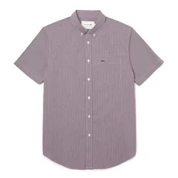 Áo Sơ Mi Nam Lacoste Men's Regular Fit Gingham Check Shirt CH2879 BHZ Kẻ Caro Đỏ Size 41