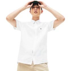 Áo Sơ Mi Nam Lacoste Men's Regular Fit Linen Shirt CH4991001 Màu Trắng Size 38