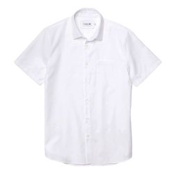 ao-so-mi-nam-lacoste-men-s-regular-fit-textured-cotton-poplin-shirt-ch2741001-mau-trang-size-41