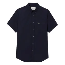 Áo Sơ Mi Nam Lacoste Regular Fit Cotton Shirt Navy Blue CH0219423 Màu Xanh Đen Size 40