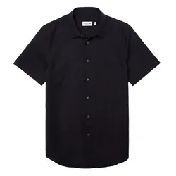 Áo Sơ Mi Nam Lacoste Regular Fit Piqué Cotton Poplin Shirt CH2741HDE Màu Xanh Đen Size 41