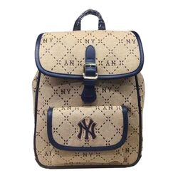 Balo MLB  Monogram Jacquard Backpack New York Yankees 7ABKMD53N-50BGS Màu Be