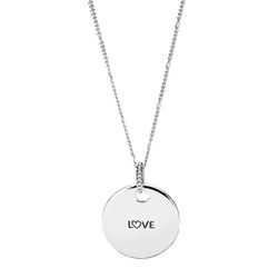 Dây Chuyền Nữ Pandora Sterling Silver Love Engraved Necklace ENG397122_1 Màu Bạc