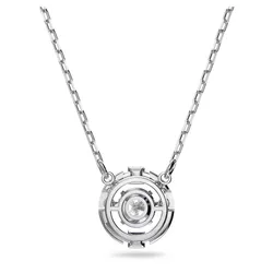 Dây Chuyền Nữ Swarovski Sparkling Dance Necklace Round Cut White Rhodium Plated 5286137 Màu Bạc Trắng