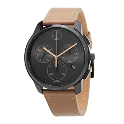 Đồng Hồ Nam Movado Bold Thin Chronograph Quartz Men's Watch 3600719 Màu Đen Xám