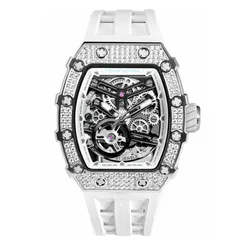 Đồng Hồ Nam Tsar Bomba Cubic Zirconia Bezel Waterproof TB8208D-SW Màu Trắng