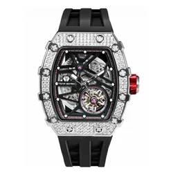 Đồng Hồ Nam Tsar Bomba Cubic Zirconia Like Diamond TB8209D-SB Màu Đen