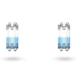 Khuyên Tai Nữ Swarovski Stilla Stud Earrings Baguette Cut, Blue, Rhodium Plated 5639132 Màu Xanh