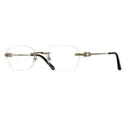 Kính Mắt Cận Nam Cartier CT0290O 001 Màu Vàng