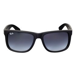 Kính Mát Nam Rayban Justin Classic Grey Gradient Rectangular Men's Sunglasses RB4165 601/8G 54 Màu Đen