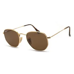 Kính Mát RayBan Hexagonal Sunglasses RB3548N 001/57 51mm Màu Nâu/Vàng