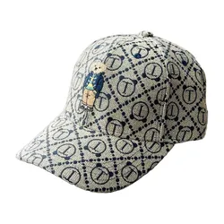 Mũ TTWN BEAR MZ056 Màu Ghi Viền Xanh