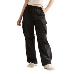 Quần Jogger WHOAU Túi Hộp Màu Đen Size M
