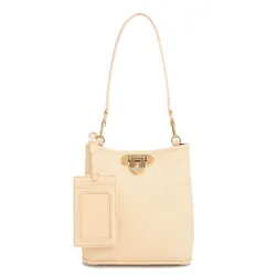 Túi Đeo Chéo Nữ Charles & Keith CNK Alcott Bucket Bag Beige 10782094 Màu Be