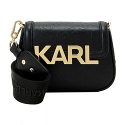 Túi Đeo Chéo Nữ Karl Lagerfeld Crossbody Bag K/Letters With Embossed Logo Màu Đen