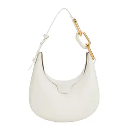 Túi Xách Nữ Charles & Keith CNK Kora Metallic-Accent Handle Moon Bag 40781747 Màu Trắng