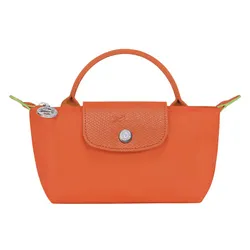 Túi Xách Nữ Longchamp Le Pliage Green Pouch With Handle 34175919P69 Màu Cam