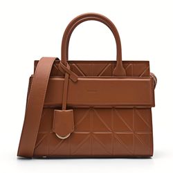 Túi Xách Nữ Pedro Studio Bella Leather Handbag In Pixel Brown PW2-46390014 Màu Nâu