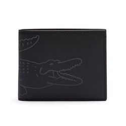 Ví Nam Lacoste Fitzgerald Men's Wallet In Crocodile Print Smooth Leather NH3505FW G80 Màu Đen