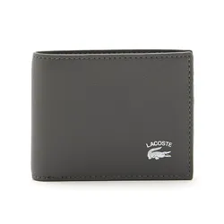 Ví Nam Lacoste Men's Interior Card Slot Foldable Wallet NH4014PNJ37 Màu Xám Đen