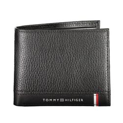 Ví Nam Tommy Hilfiger Pebble Grain Leather Small Wallet AM0AM10234_NERO_BDS Màu Đen