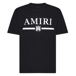 Áo Phông Nam Amiri Black Logo MA Bar Printed Tshirt PXMJL001 001 Màu Đen