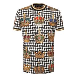 Áo Phông Nam Dolce & Gabbana D&G Crown T-Shirt G8KC0T HS7AB Phối Màu Size 46